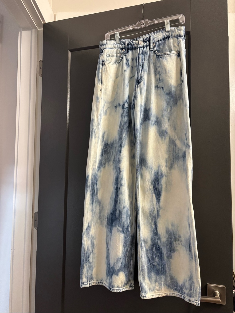 rag & bone Logan Wide-Leg Jeans Indigo Water Color Rare - Picture 2 of 8